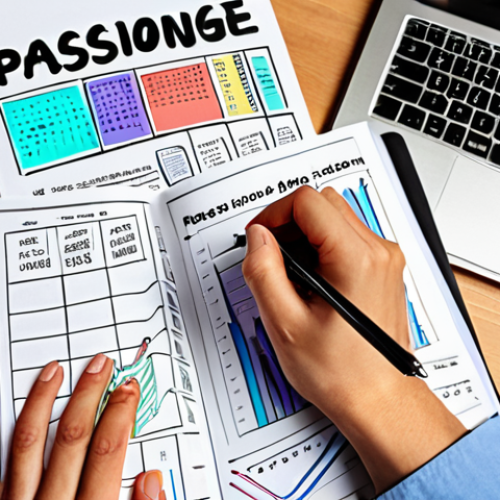 Home 11 **
Prompt: "A brightly lit workspace with a person enthusiastically sketching ideas in a notebook. Scattered around are open books, a laptop displaying market analysis charts, and a motivational poster with the word 'Passione'. The overall mood is energetic and focused, symbolizing the transition from ideas to action."
**